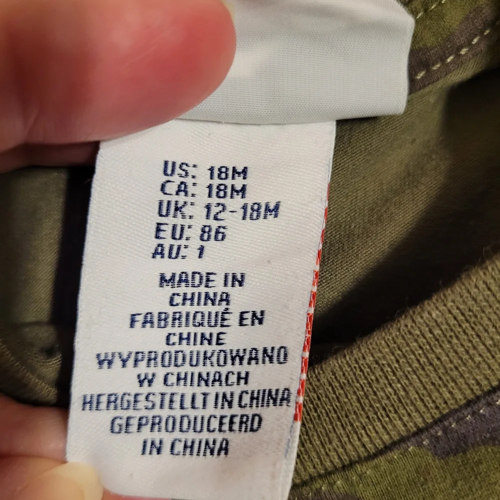 Tommy Bahama Boy's 18M Camo Jacket & Tee NEW